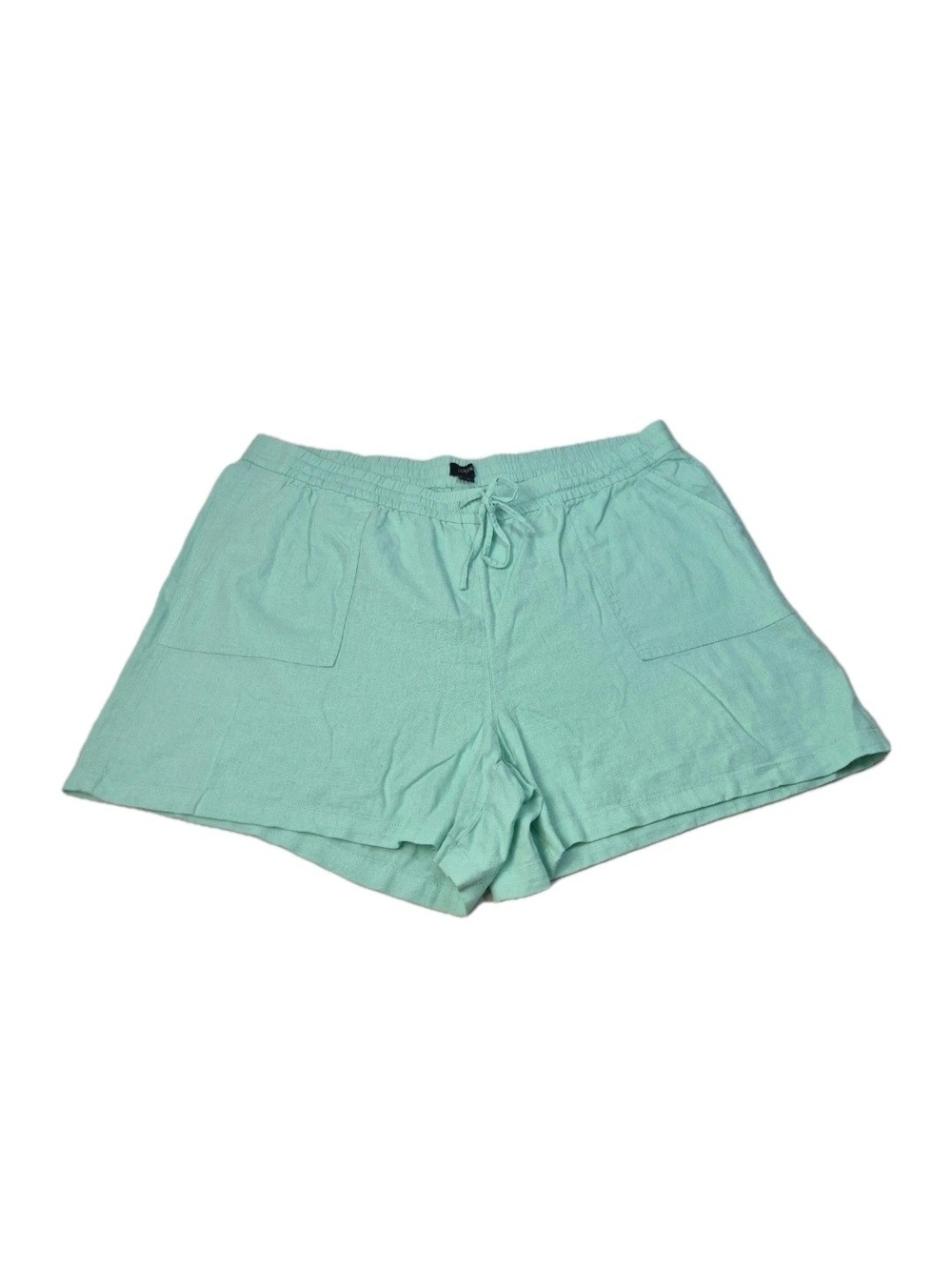 J.Crew Women's Striped linen blend drawstring Shorts Size XXL Green Mint NWT 28